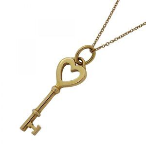 Tiffany & Co Necklace Heart Key 18K Yellow Gold Yellow Gold Women's